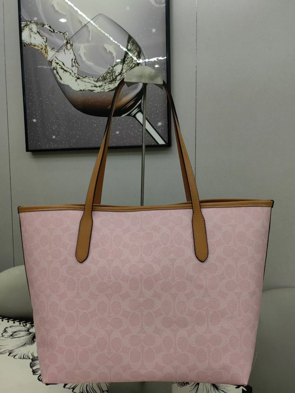 Coach Monogram Tote Bag, Dimensions: 34 x 29 x 11 cm